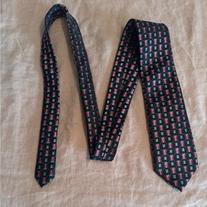 Elegant Black and Red Holiday Men's Tie